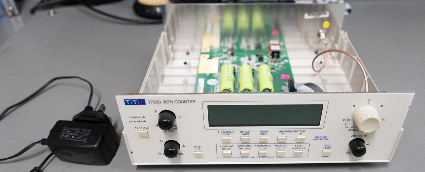 The External Power supply for the frequency counter