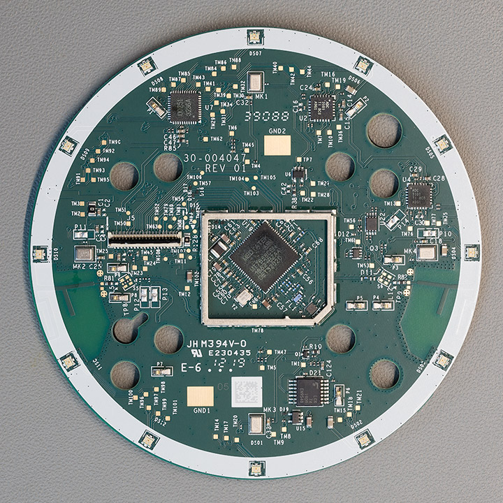 Amazon Echo Dot Rev 3 Top PCB with Shielding removed
