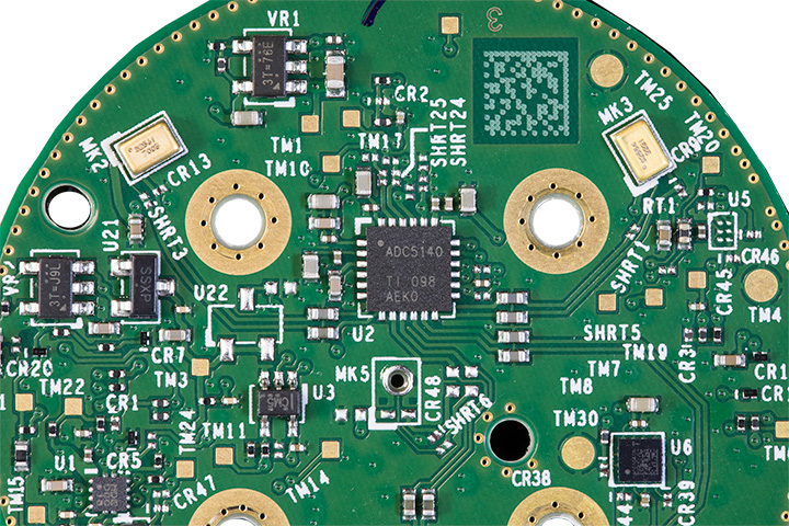Back of the Switch PCB with single ADC chip and other components