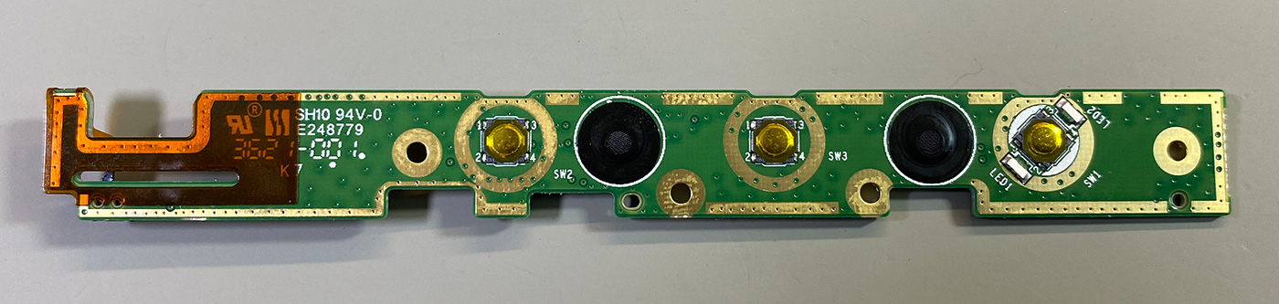 Base of the Microphone and button PCB