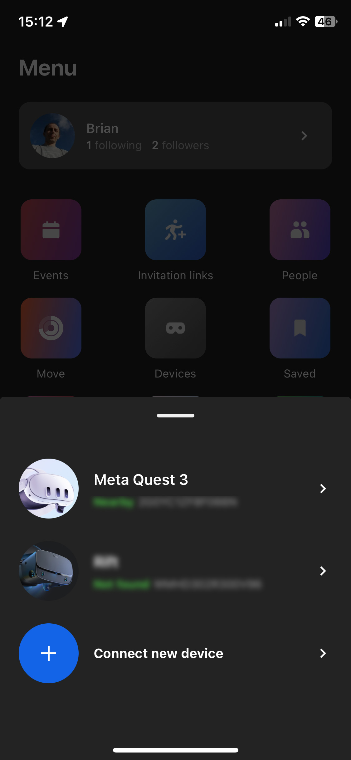 Meta App select device