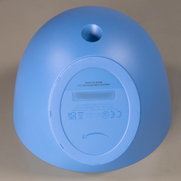 Base of the Echo Spot with the power socket on the back of the case