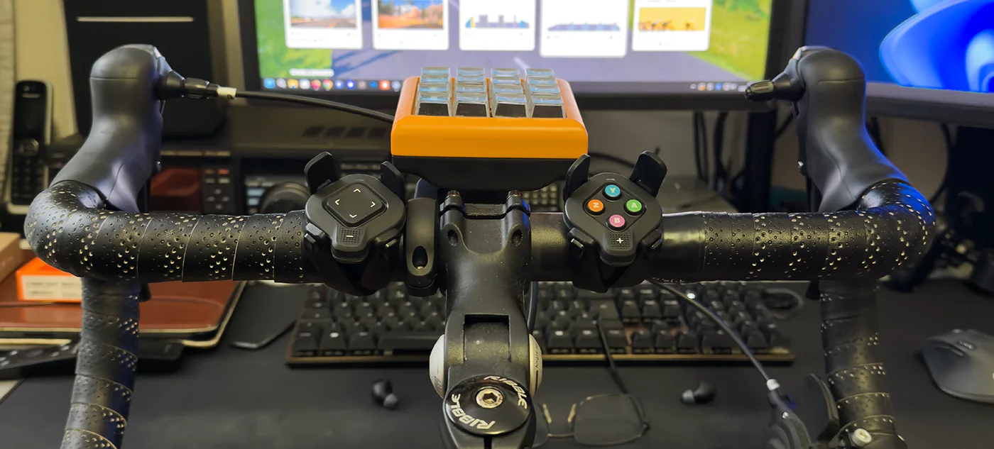 Fitted to the handlebars