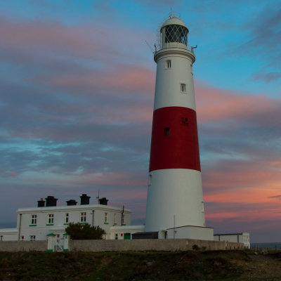 portland lighthouse sun setting