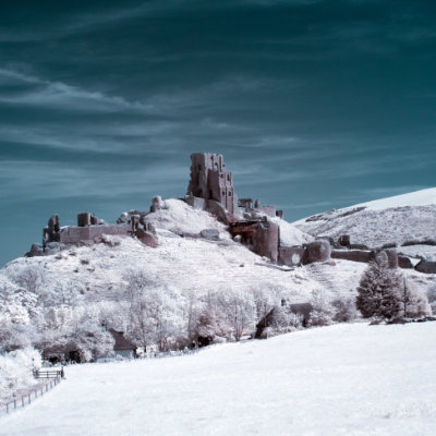 Infrared Corfe Castle