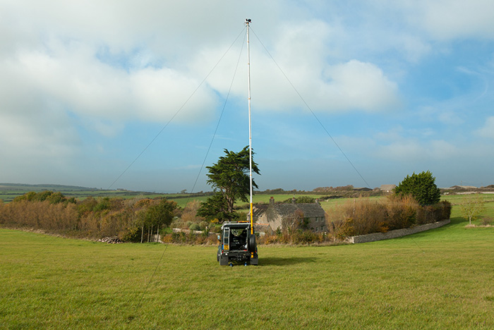 Using our high level photography mast