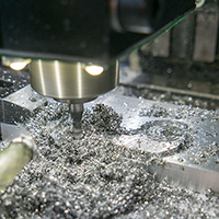 Click to view larger image of Milling the 10mm material