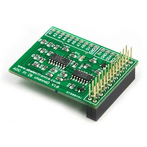 ADC Pi Raspberry Pi I2C Analog to Digital Converter boards available to buy online Photo