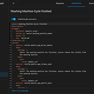 Washing Machine notifications via Home Assistant and Sonos Smart Speakers Photo