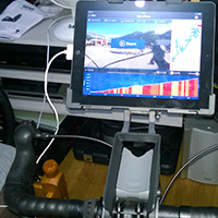 Click to view large image of iPad holder on the bike