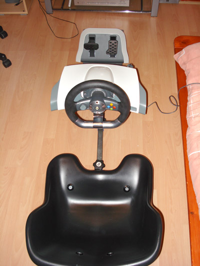 Xbox 360 Steering Wheel and pedals fitted